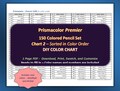 Prismacolor Premier - 150 Colored Pencil Set in color order - DIY Color Chart / Swatch Sheet - Digital Download