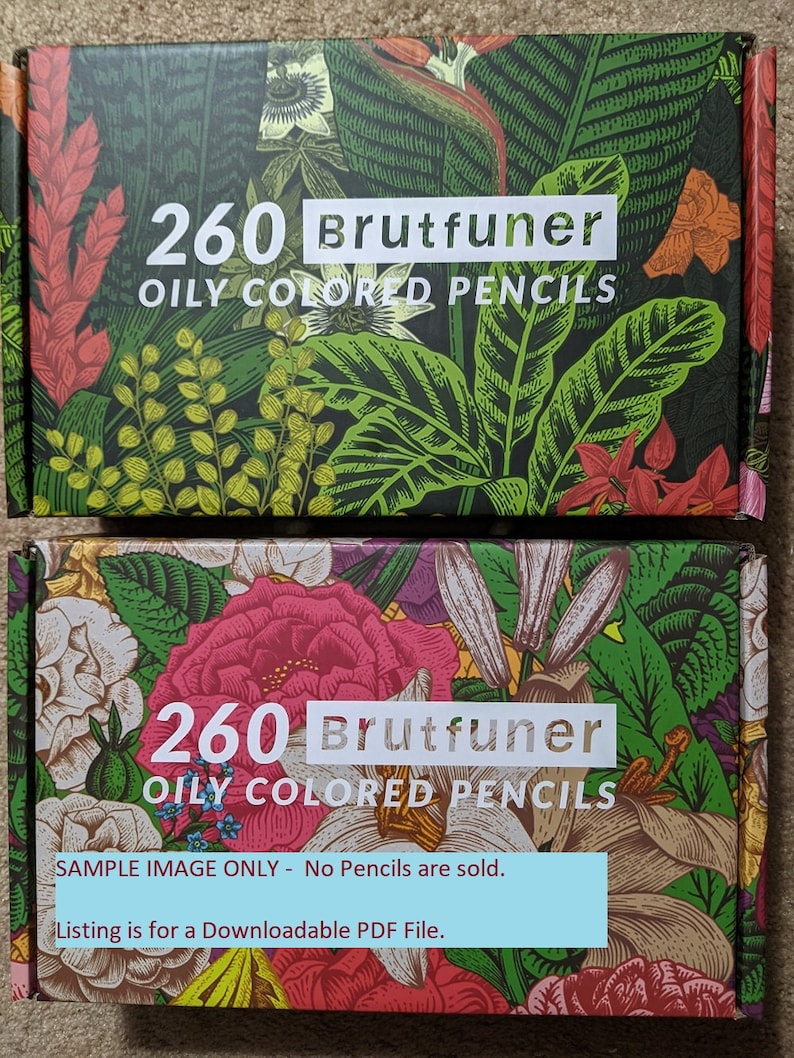 Brutfuner 520 Colored Pencil Set DIY Blank Color Chart Etsy Australia