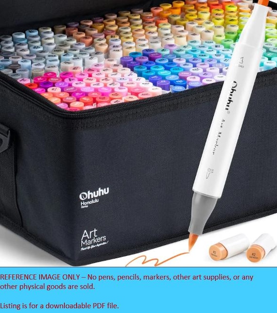 Ohuhu - Honolulu Series (brush Tip) 320 Marker Set - DIY Color