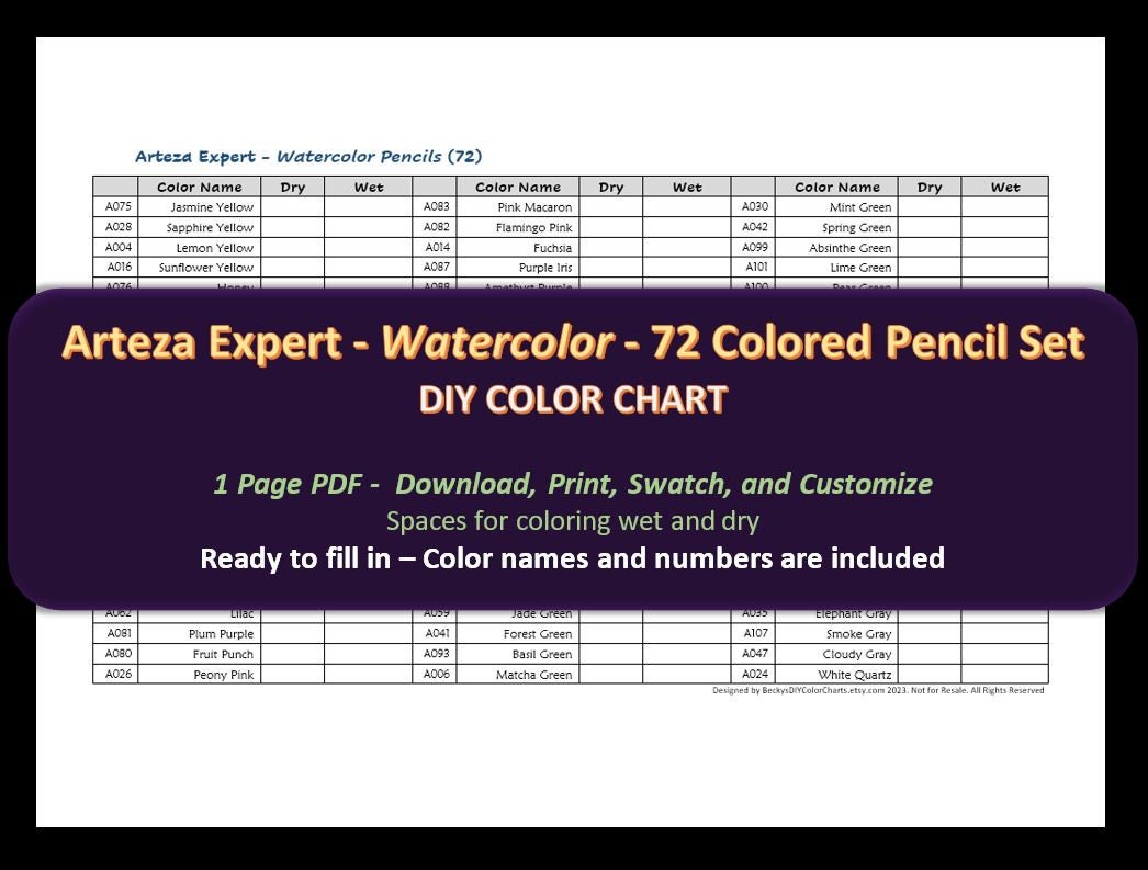 Swatch Form: Arteza Everblend Alcohol Markers 120pc. 