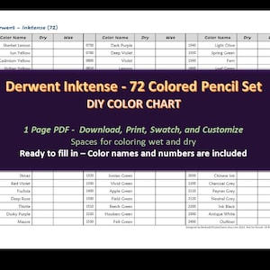 Tanmit - Gel Pens - 120 Pen Set - DIY Color Chart / Swatch Sheet - Digital  Download