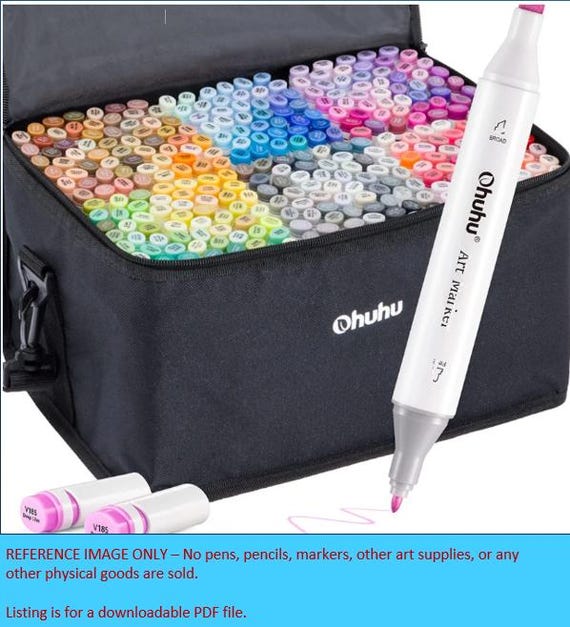 Ohuhu - LARGE PRINT Oahu Series (fine Tip) 320 Marker Set