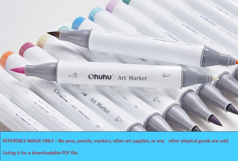 Ohuhu - Honolulu Series Pastel Colors - 96 Marker Set - PDF
