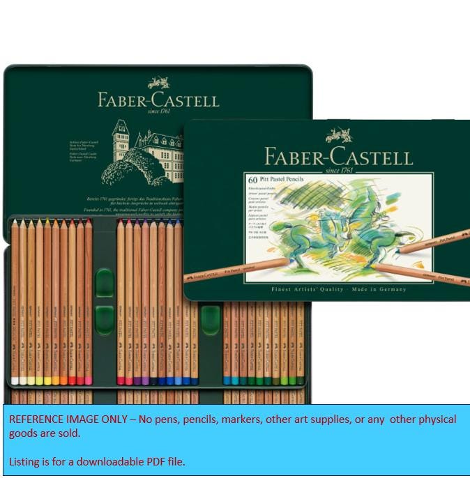 Faber-castell - 60 Pitt Pastel Pencil Set - DIY Color Chart