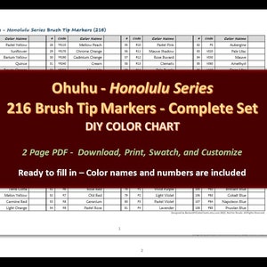 Ohuhu Honolulu B - Set 48 marcadores de alcohol - Tonos Basi