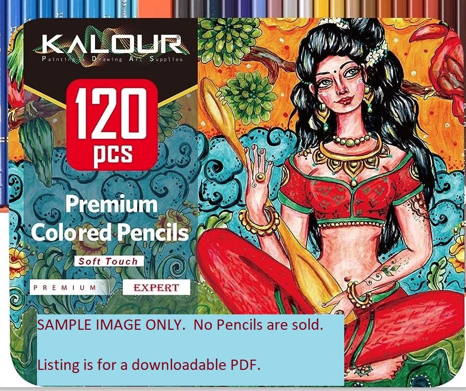 KALOUR 120 Premium Colored Pencils Set for Adult Coloring Books