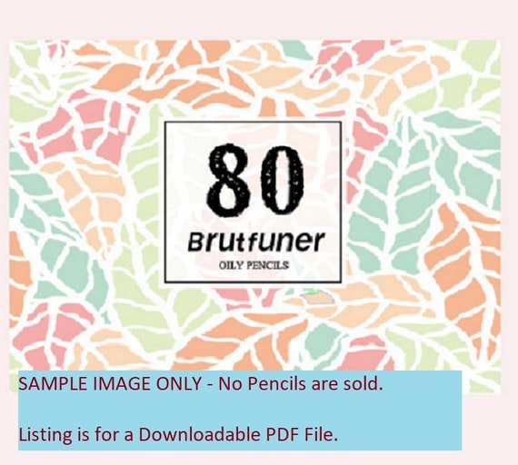 BRUTFUNER OILY COLORED PENCILS, Review, Color Swatch