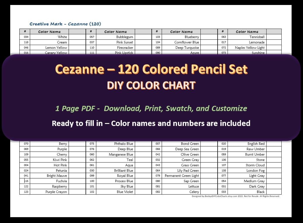 Cezanne Colored Pencil Set of 120 w/ 6 Colorless Blenders Combo