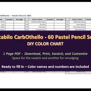 Stabilo CarbOthello – 60 Pastellstifte-Set – DIY-Farbkarte/Musterblatt – digitaler Download