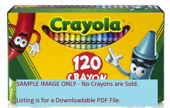 Crayola CRAYONS Collector's BUNDLE 120 Set, Retired Colors, Specialty,  Blank Chart DIY Color Chart / Swatch Sheet Digital Download 