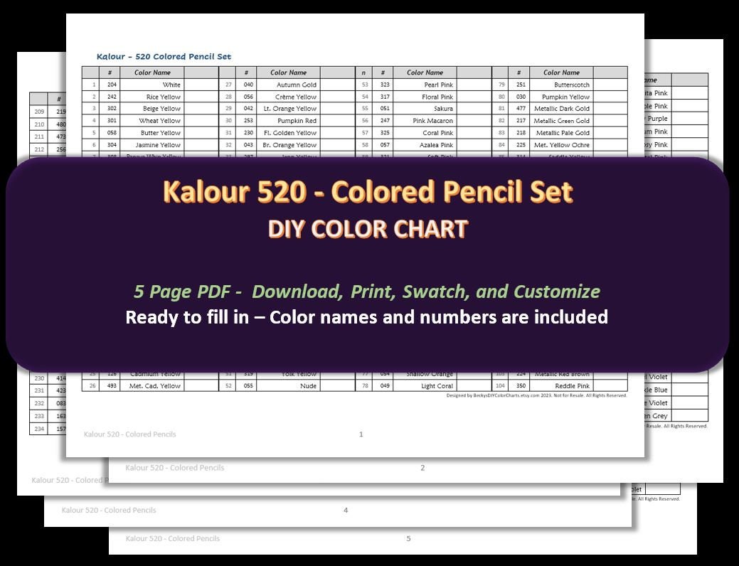 kalour hot sale professional 520 color