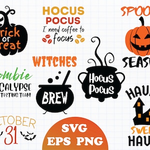 Halloween SVG Mini Bundle 8 Designs in svg, eps, and png