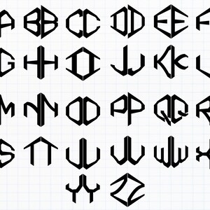 Monogram SVG Bundle, 9 Monogram Alphabets, Diamond Monogram Letters SVG ...