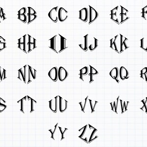Monogram SVG Bundle, 9 Monogram Alphabets, Diamond Monogram Letters SVG ...