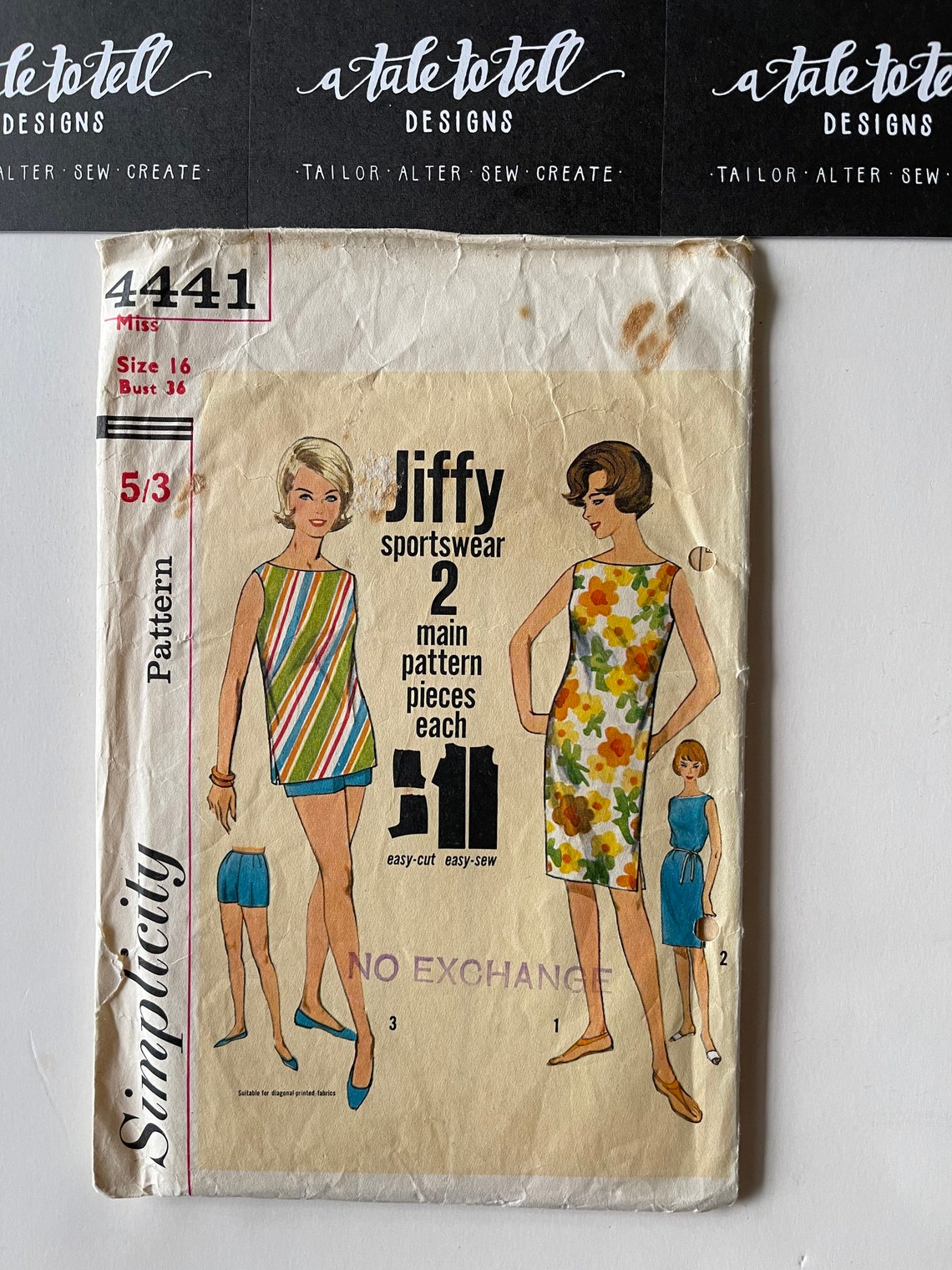 Vintage Simplicity Jiffy Sewing Pattern 1964 4441 Size 16 Etsy