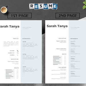 Plantilla de currículum editable, plantilla de bricolaje editable en canva creativo, carta de presentación, currículum vitae, plantilla de cv moderna y profesional