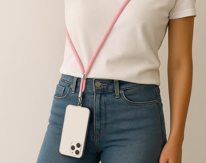 Crossbody Phone Lanyard Strap for iPhone & Android | Adjustable Hands-Free Phone Holder | Clear Bag Alternative for Events and Travel