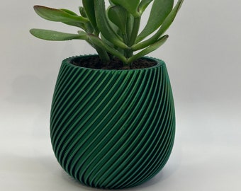 Spiral Succulent Planter Pot 3D Printed, Unique Decor, Cute Plant Pot, Unique Planter, Cactus Planter