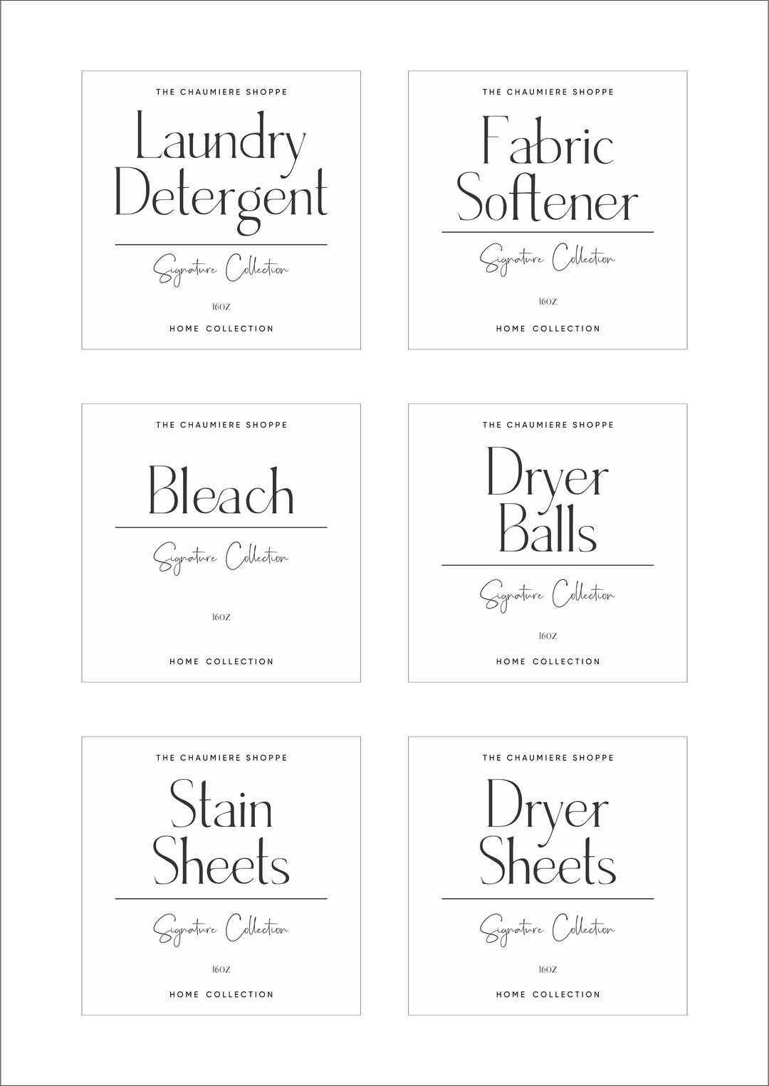 Ready to Print Editable Labels for Plastic Bottles and Amber Etsy