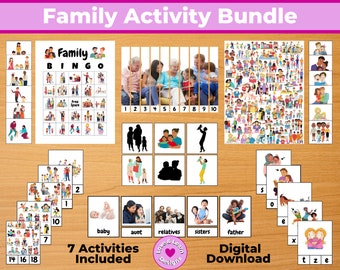 Family Activity Bundle| Child Inspired Printables| Digital Download| Montessori, Homeschool, Preschool, PreK, Kindergarten, School
