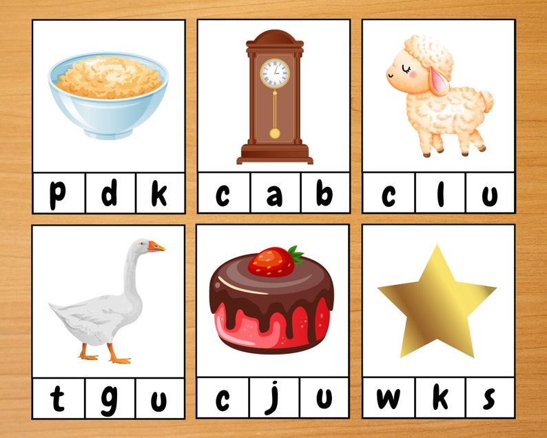 Nursery Rhyme Beginning Letter Sound Clip Cards| Child Inspired ...