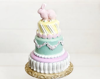 Cupcakes and Cashmere Faux three tier bunny cake