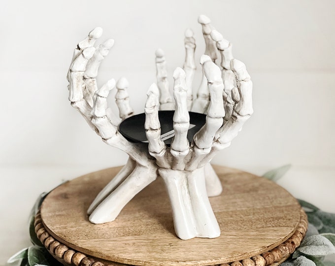 Skeleton Hand Candle/measuring Cup Holder Etsy
