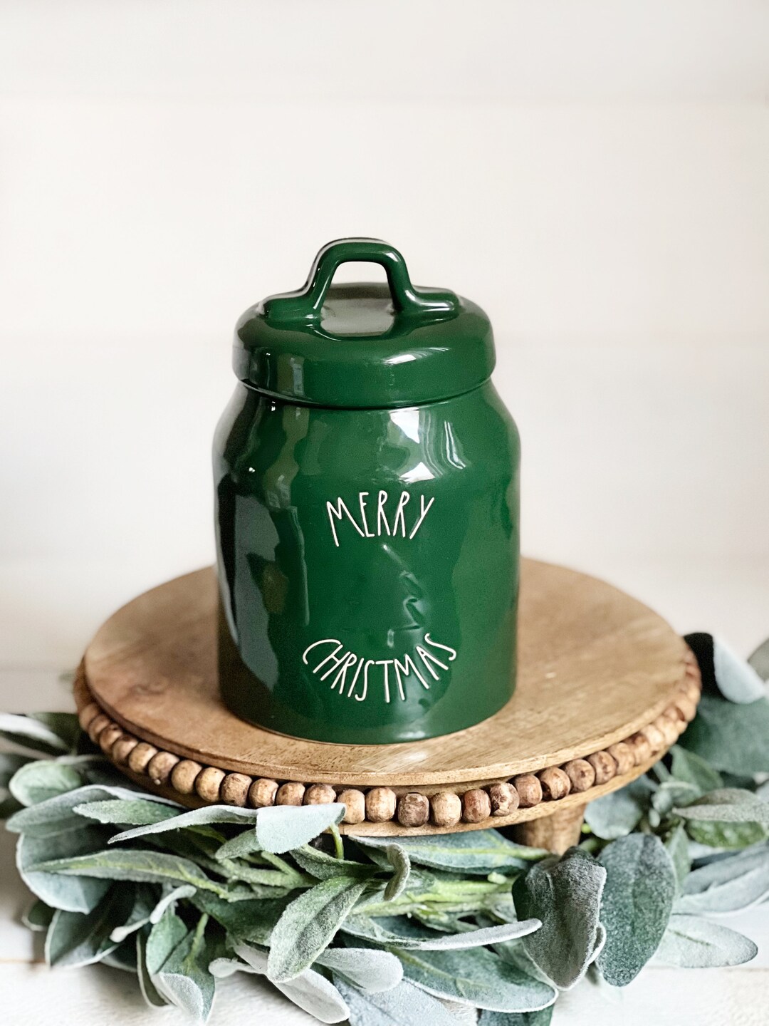 Green Merry Christmas Rae Dunn Baby Canister Etsy