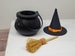 Tiered Tray Witch Set, Set of 3, Witch Hat, Cauldron, and Broom, Halloween Tiered Tray Decor, Witch Supplies, Add to Decor or Wreaths 