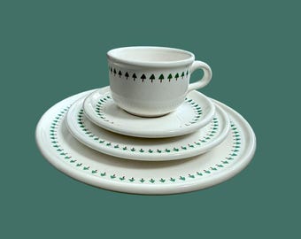 Waechtersbach Katja-kerstboompatroon 16-delige set crème/groen Duitsland