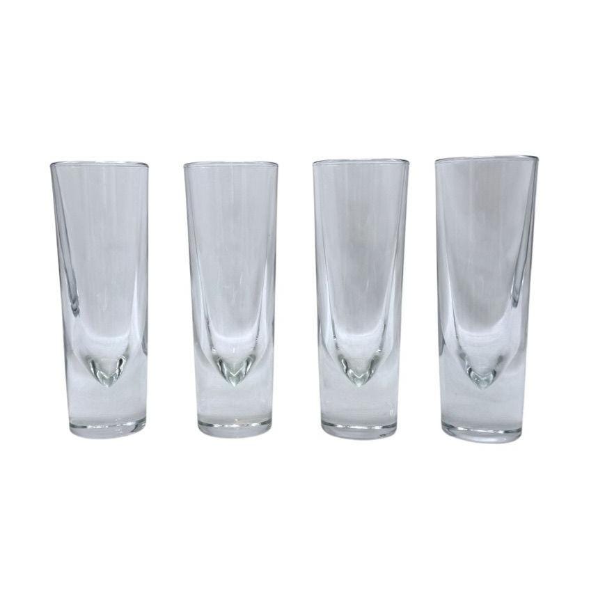 Carlo Moretti Italian Brunch Bullet Glasses Clear Crystal Design
