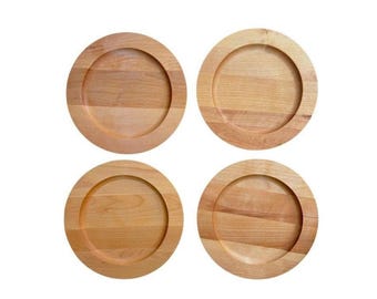 Williams-Sonoma John McLeod Vermont Cherry Wood Charger Plates Set Of 4