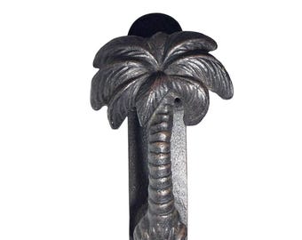 Cast Iron Palm Tree Door Knocker 6" Tropical Decorative Hardware