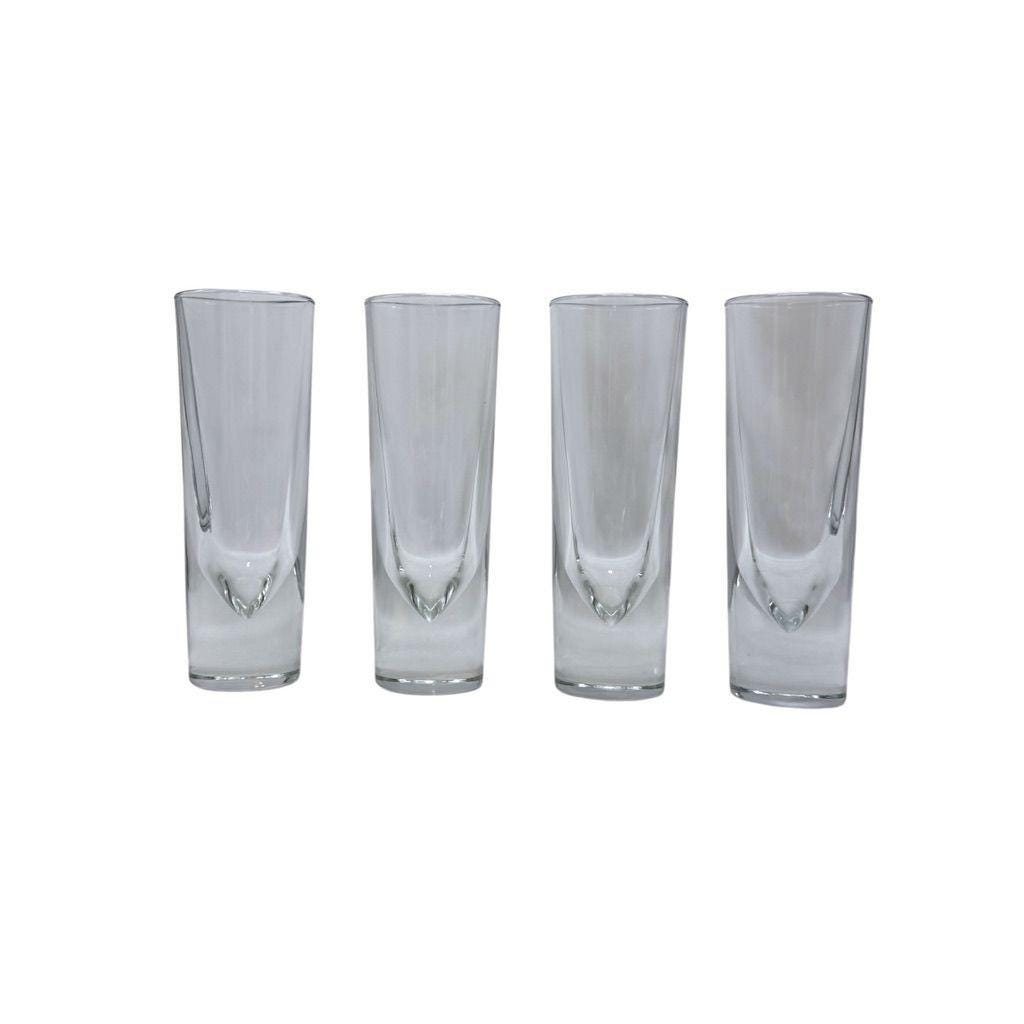 Carlo Moretti Italian Brunch Bullet Glasses Clear Crystal Design