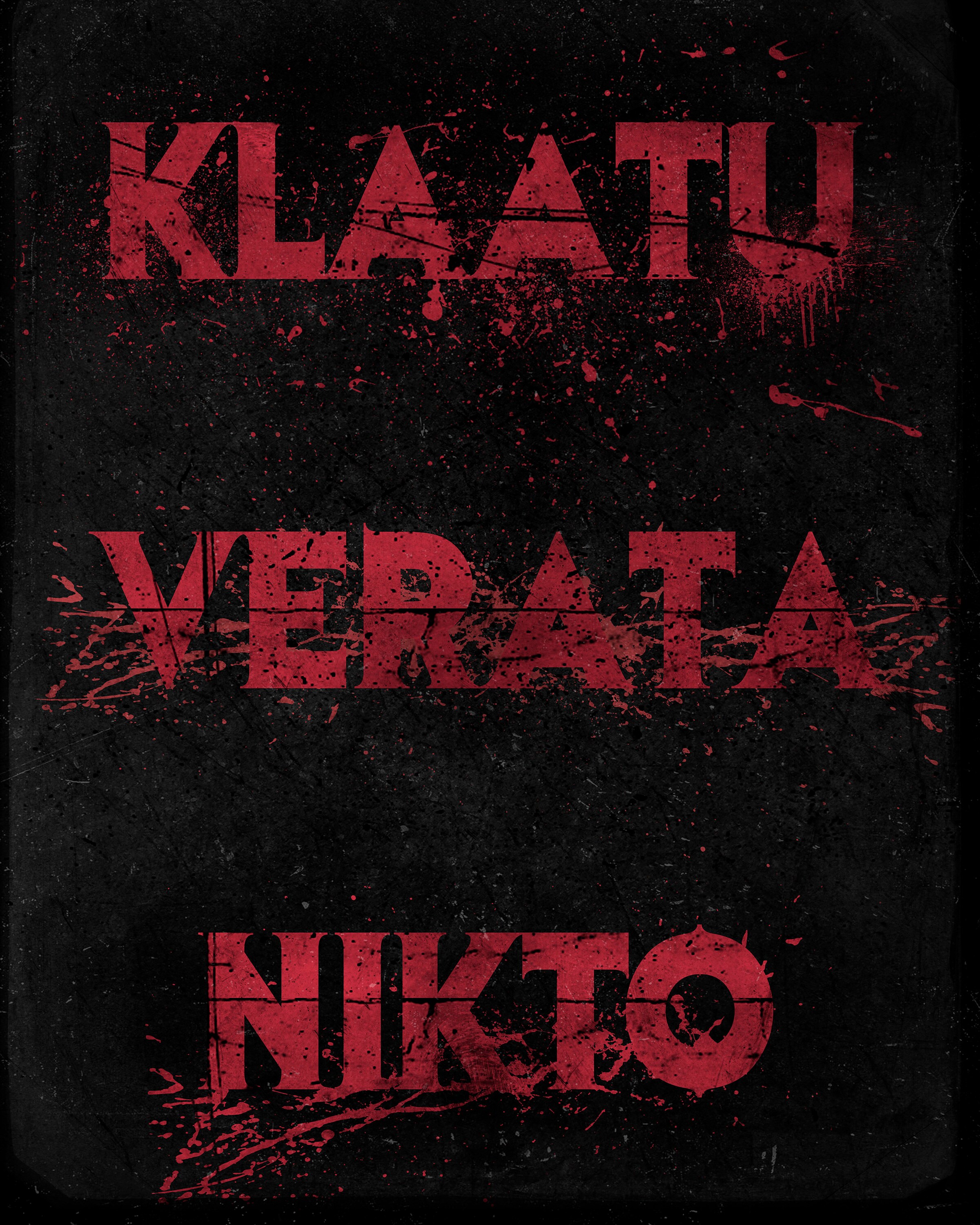 Evil Dead Poster Army of Darkness Klaatu Verata Nikto Etsy