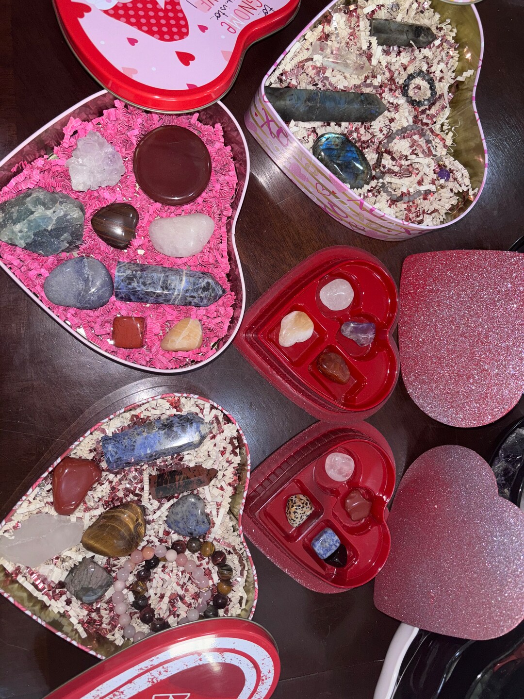 Gemstone Valentine Anniversary Gift Heart Box Etsy