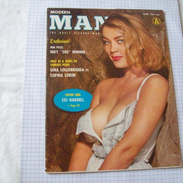 Modern Man Magazine 6/61 girlie nudes pinups mens VF Condition