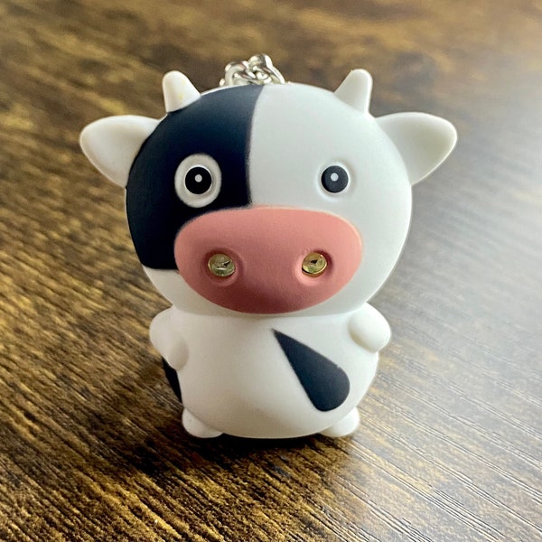 Cow Flashlight Keychain (Batteries Included)