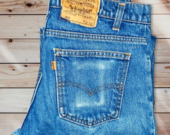 Orange Tag Levis - Etsy
