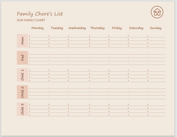 Tableau Des Tâches Ménagères Familial - Planificateur De Nettoyage, Organisateur Calendrier, To-do List Pour Maison, Enfants