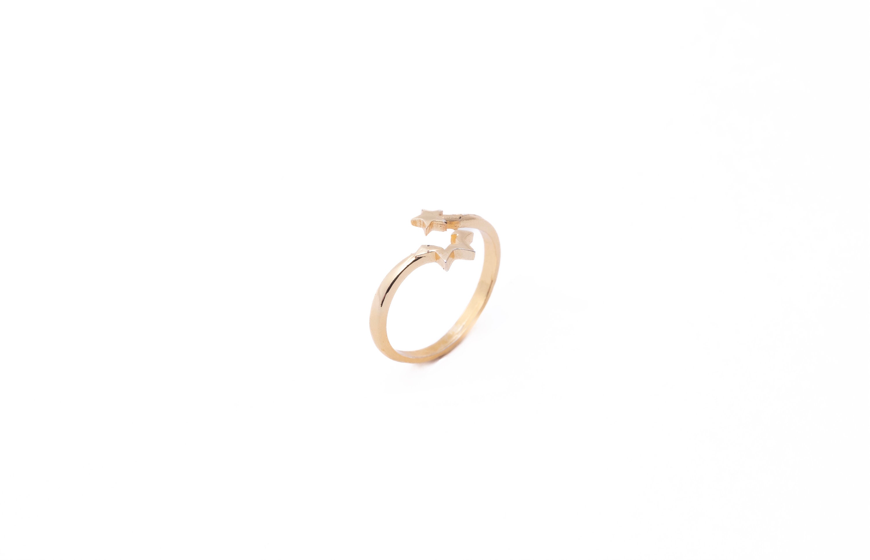 14k & 18k Open Star Ring Solid Gold Star Ring Elegance Rings - Etsy