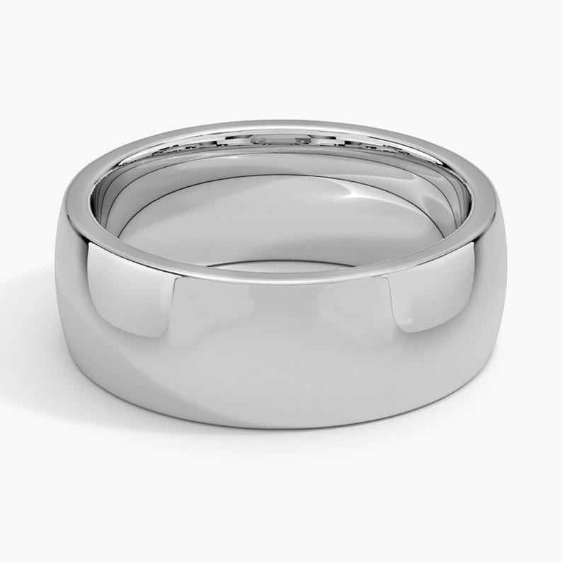 7mm Solid Platinum Wedding Band: Comfort Fit, Classic Ring