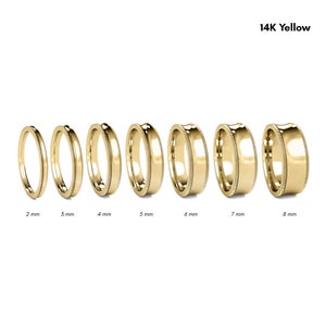 14K Yellow Gold Wedding Band - Ccv Milgrain Ring - Yellow Gold Polished Wedding Band - Women&#39;s Men&#39;s Gold Wedding Band - Comfort Inside Band