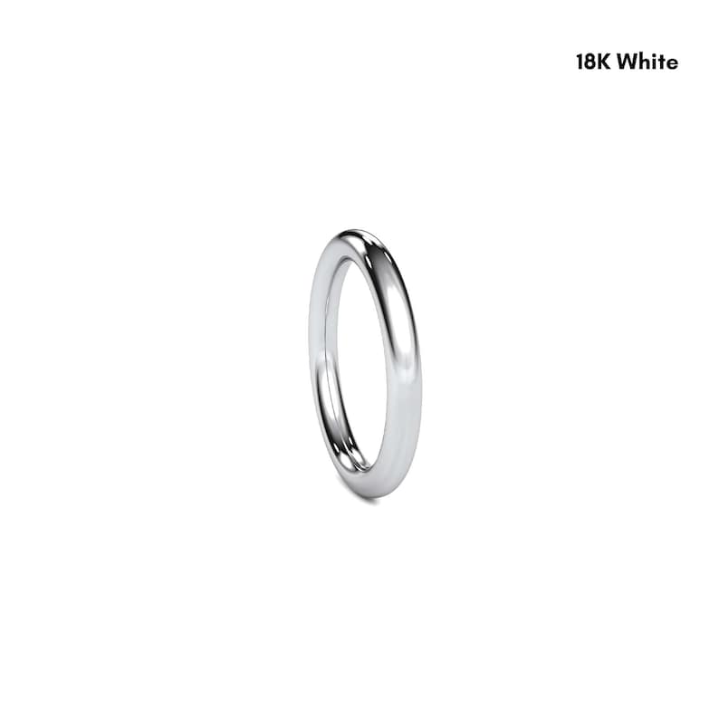 Round Platinum Wedding Band Round Comfort Band Women's Platinum Band Thin Platinum Ring Comfort Inside Band Free Engraving Ring image 5