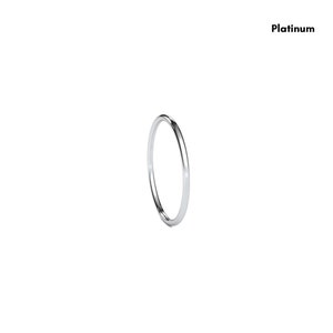 Round Platinum Wedding Band Round Comfort Band Women's Platinum Band Thin Platinum Ring Comfort Inside Band Free Engraving Ring zdjęcie 2