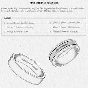 Round Platinum Wedding Band Round Comfort Band Women's Platinum Band Thin Platinum Ring Comfort Inside Band Free Engraving Ring zdjęcie 7