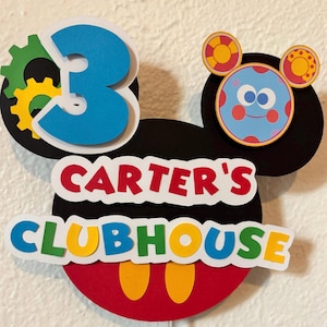 Mouse inspired Clubhouse – Personalized Party Decor – Handmade