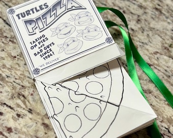 Ninja Turtle Pizza Box Pop Up Coloring Book