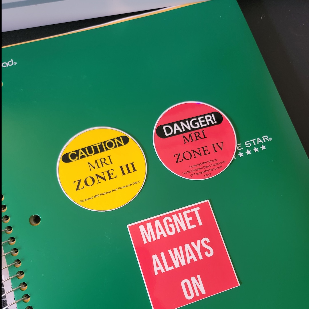 MRI Safety Sticker Pack 3, Mri Zone 3 and 4 Sticker, Mri Always