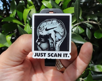 MRI Safe Badge Reel Just Scan It Interchangeable , MRI Tech, Radiology, badge buddy, mri technologist, rad tech